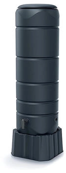 Kreher Regentonne 110 Liter Hahn + Stand + Deckel anthrazit (72935)