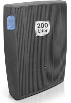 YourCasa Regentonne 200 L DualStyle Eckig Schmal Metallgewinde 78x25x105 cm (RCO200)
