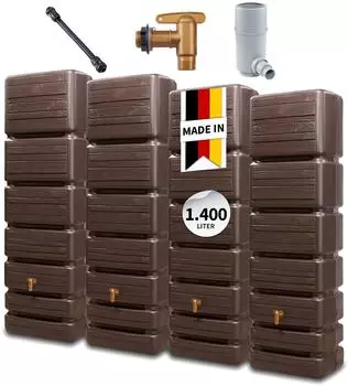 4rain Slim Wood Decor Set 1400 l darkwood