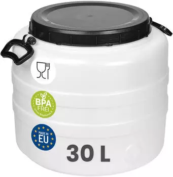 Garronda Weithalsfass 30L HDPE Wei&szlig; (GD-0187)