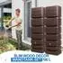 4rain Wandtank Slim Wood Dekor Set 700 L darkwood 2x Slim 350L inkl. Verbinder