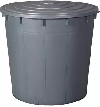 Nohel Garden Regentonne rund mit Deckel & Hahn 500 Liter anthrazit