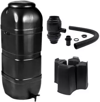 Nature Wassersammler-Set S&auml;ulenform 100L Anti-UV schwarz