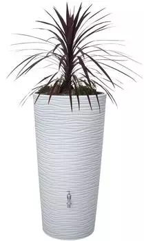 Garantia Regentonne Natura 2in1 bepflanzbare 210 Liter arctic inkl. Pflanzschale