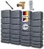 4rain Slim Stone Decor Wandtank-Set 1400 Liter graphite grey (211862)