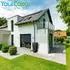 YourCasa Regentonne 240 Liter Anthrazit mit Wasserhahn