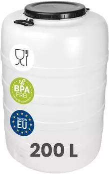 Garronda Weithalsfass 200L HDPE, Lagerung & Fermentierung, wei&szlig; (GD-CRI-Barrel-ALB200L-White-200)