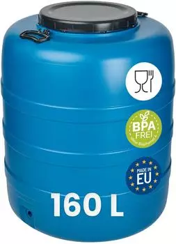 Garronda Weithalsfass 160L HDPE, blau (GD-0186)