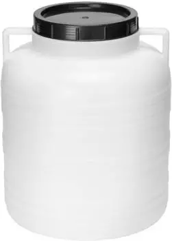 Garronda Weithalsfass 60L BPA-frei mit Deckel, weiß (GD-0087)