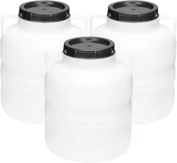 Garronda Weithalsfass 3x20L BPA-frei, weiß (GD-STE-Barrel-B20L-3B-White-20)