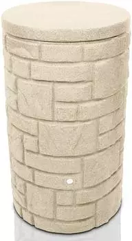 YourCasa StoneRain mit Metallgewinde und Deckel Steinoptik 230 l Sand