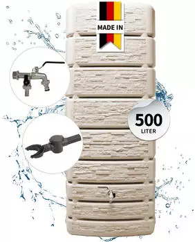 4rain SLIM STONE Komplett-Set 500 L sandbeige