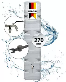 4rain QUADRO Komplett-Set 270 L betongrau