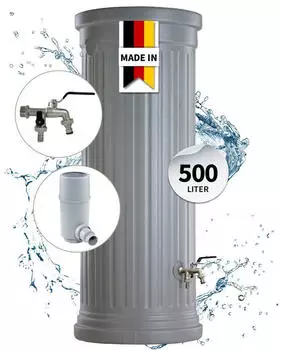Garantia Säulentank Komplett-Set 500 L steingrau