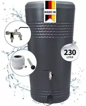 4rain MILO 2in1 Komplett-Set 230 L graphite grey