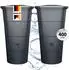 Garantia IBIZA Regentonnen-SET eckig 400 L graphite grey