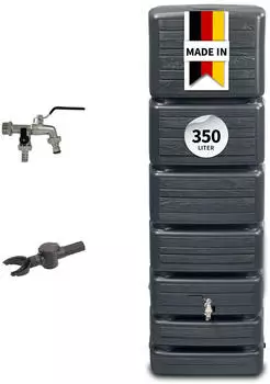 4rain SLIM WOOD Komplett-Set 350 L graphite grey