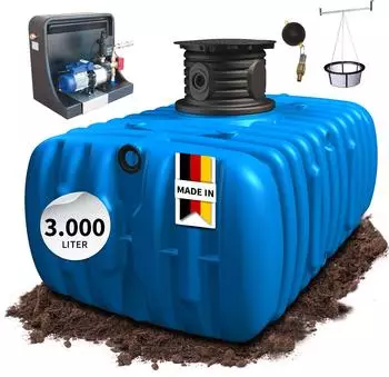 4rain Flat M Komplett-Paket Haus-Premium 3000 Liter