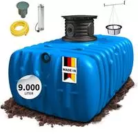 4rain - Flat M Flachtank-paket 9000 Liter Garten-comfort