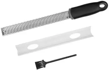 Intirilife K&auml;sereibe Schwarz Metall 2.5x2.5x32.5 cm Kochen K&uuml;chenhelfer K&uuml;chenreiben