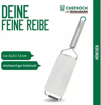 Fackelmann M&uuml;nchen K&uuml;chenreibe fein, Edelstahl, sp&uuml;lmaschinengeeignet