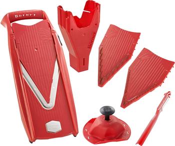 B&ouml;rner Gem&uuml;sehobel V5 PowerLine Plus Set (rot)