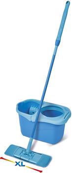 Spontex Bodenwischer Express System +XL Set, Flachwischer mit Stiel, Eimer und Schleuder, 39,5 cm