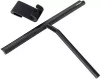 WENKO Badezimmerwischer Mod. Mola Silikon XXL Schwarz Extra breite Wischfl&auml;che