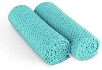 Bestlivings Mikrofaser Reinigungstücher im Set Putztücher 60cm x 40cm für alle Flächen, etc. mit Waffelstruktur schnelltrocknend und fusselfrei - ( 2er Pack ) Türkis