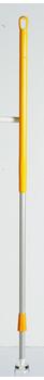 Haug Alustiel mit Kunststoffüberzug, Aluminiumstab mit Aufhängevorrichtung, Überzug und Überwurfmutter: gelb, Länge: 1500 mm