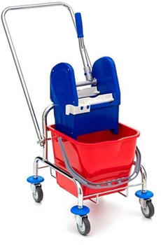 Wisch-Star Einfachfahrwagen Chrom mit Deichsel 25 Liter
