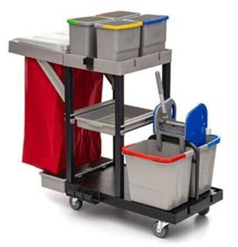 Wisch-Star Reinigungswagen ECO400 mit Presse Gerätewagen Systemwagen (288,89 € pro 1 Stück)