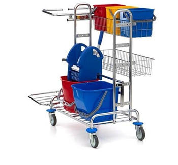 Wisch-Star Serie 107 Reinigungswagen mit Presse Putzwagen Gerätewagen