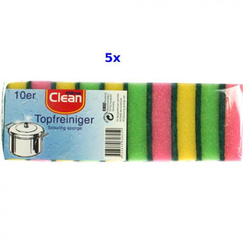 CLEAN ElinaClean Sp&uuml;l- und Topfschwamm 5 x10er Pack (50Stk.)