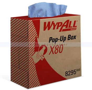 Kimberly-Clark Wischtuch WYPALL X80 Zupfbox Stahlblau 2 Lagig, I Faltung, HYDROKNIT, 5 Boxen x 80 Tücher