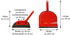 Novaliv Schaumstoffkehrgarnitur I rot I Schaufel und Besen I Schaumstoffhandfeger Hand Brush Handkehrer Handkehrset dust pan
