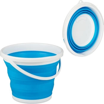 Relaxdays Faltbarer eimer Faltbucket Campingk&uuml;bel Putzeimer faltbar 10 l leicht