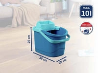 LEIFHEIT Power Clean Wischmoppeimer T&uuml;rkis 10 L 1286653