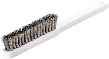 Lessmann Feinbürste L.225mm 0,15mm VA-Stahldraht gewellt 4-reihig LESSMANN