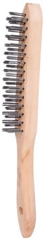 KS Tools Stahl-Handdrahtbürste 3-reihig, 290mm