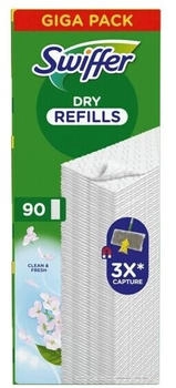 Swiffer 90er-Pack Bodenwischert&uuml;cher trocken &raquo;DRY Fresh & Clean&laquo; Nachf&uuml;llpack, 20.5 cm