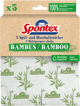 Spontex Spül- und Hauhaltstücher Bambus 5er Pack