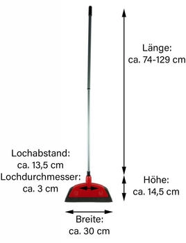 Novaliv Schaumstoffbesen I rot I Besenkopf I Besen K&uuml;che Hausbesen Staubbesen K&uuml;chenbesen Wunderbesen Haushaltsbesen