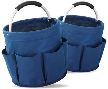 Wenko Caddy, Polyester, blau/silberfarben blau