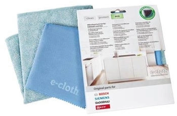 Bosch Mikrofasertuch Set für Edelstahl und Glas (2 Stück)