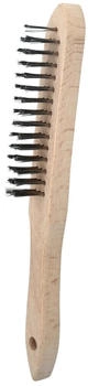 KS Tools Edelstahl Handdrahtbürste 3-reihig, 290mm