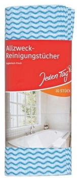 Jeden Tag hygienisch frisch Allzweck-Reinigungst&uuml;cher Viskose 1 Pack = 10 St.