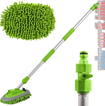 Calima 46005 Mikrofaser Waschmopp, mit Teleskopstange, Waschb&uuml;rste, f&uuml;r Wohnwagen