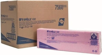 Kimberly-Clark Wischtücher Wypall X80 1-lagig 41,6x34,4cm Interfold rot
