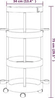 vidaXL Reinigungswagen mit Aufbewahrungskorb Aluminium